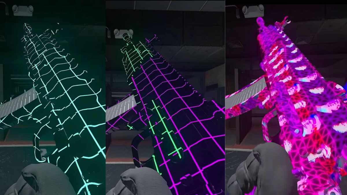 All three camos from the G3T-H1GH3R challenge in Call of Duty